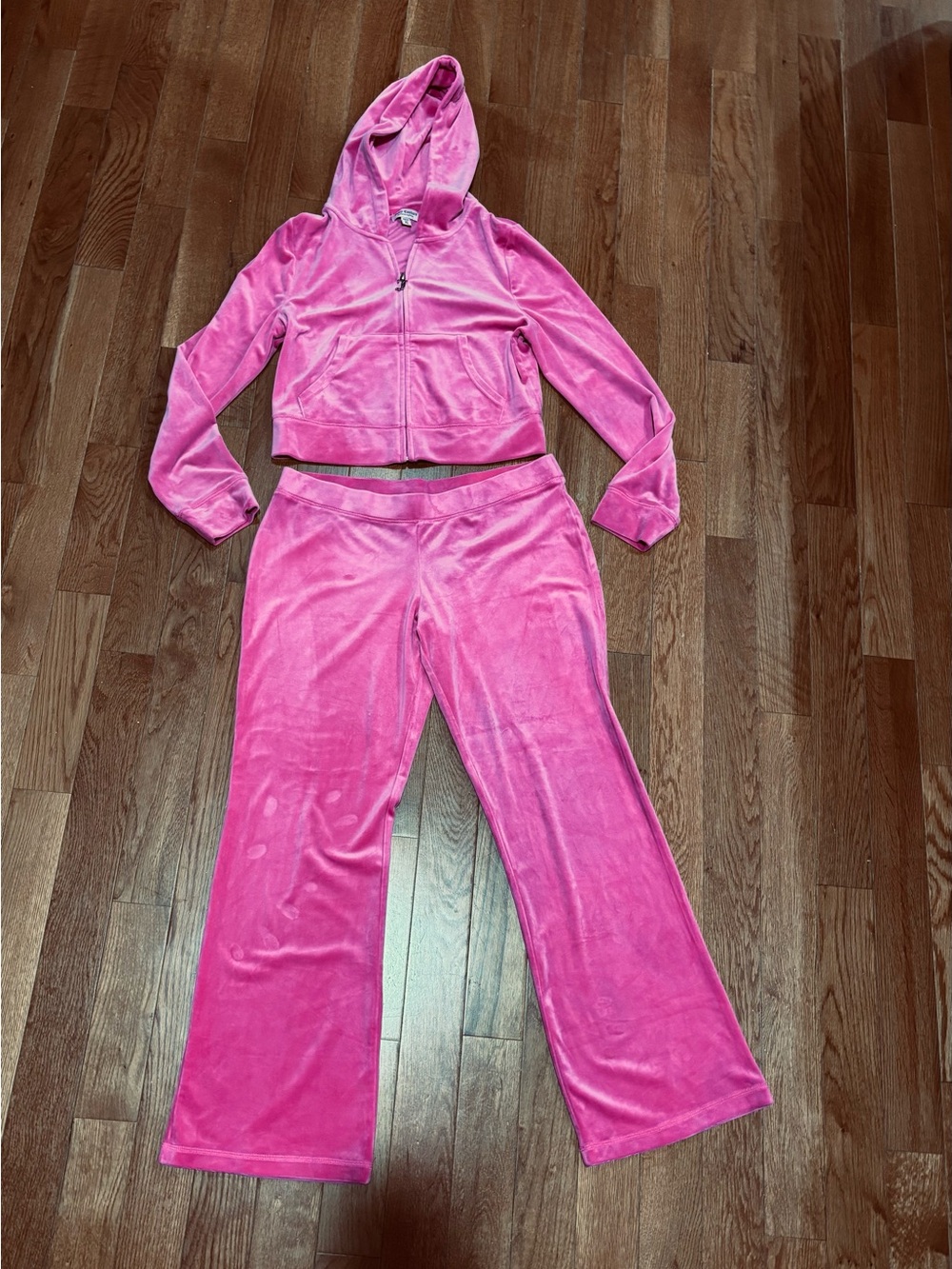 Juicy Couture Bright Pink Velour Hooded Tracksuit